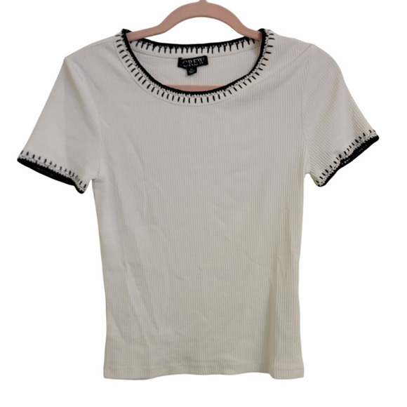 NWT J. Crew Vintage Rib Shrunken T-shirt Contrast Stitch 70'S Retro XS - Picture 5 of 9